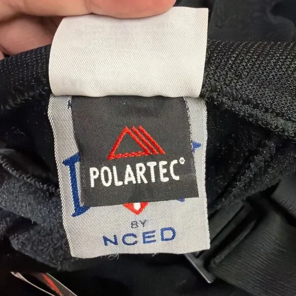 NWT Polartec Fleece Overalls L Black Gorpcore Cozy Utilitywear Gear Short/Reg